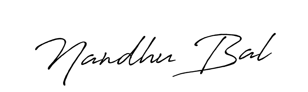 How to make Nandhu Bal signature? Antro_Vectra_Bolder is a professional autograph style. Create handwritten signature for Nandhu Bal name. Nandhu Bal signature style 7 images and pictures png