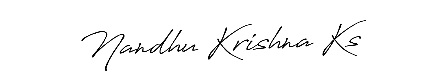 Also we have Nandhu Krishna Ks name is the best signature style. Create professional handwritten signature collection using Antro_Vectra_Bolder autograph style. Nandhu Krishna Ks signature style 7 images and pictures png