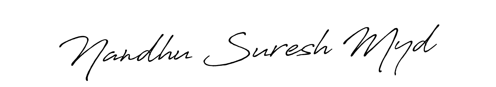 Nandhu Suresh Myd stylish signature style. Best Handwritten Sign (Antro_Vectra_Bolder) for my name. Handwritten Signature Collection Ideas for my name Nandhu Suresh Myd. Nandhu Suresh Myd signature style 7 images and pictures png