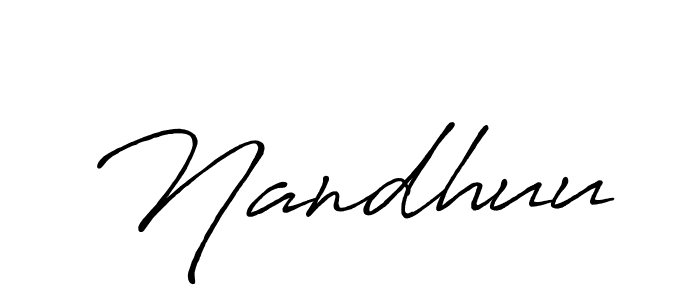 Make a beautiful signature design for name Nandhuu. Use this online signature maker to create a handwritten signature for free. Nandhuu signature style 7 images and pictures png