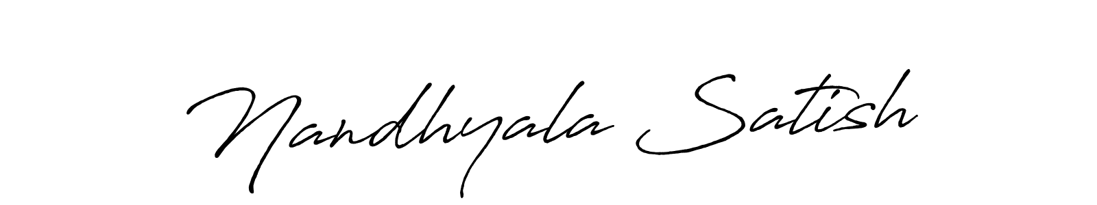 How to make Nandhyala Satish signature? Antro_Vectra_Bolder is a professional autograph style. Create handwritten signature for Nandhyala Satish name. Nandhyala Satish signature style 7 images and pictures png