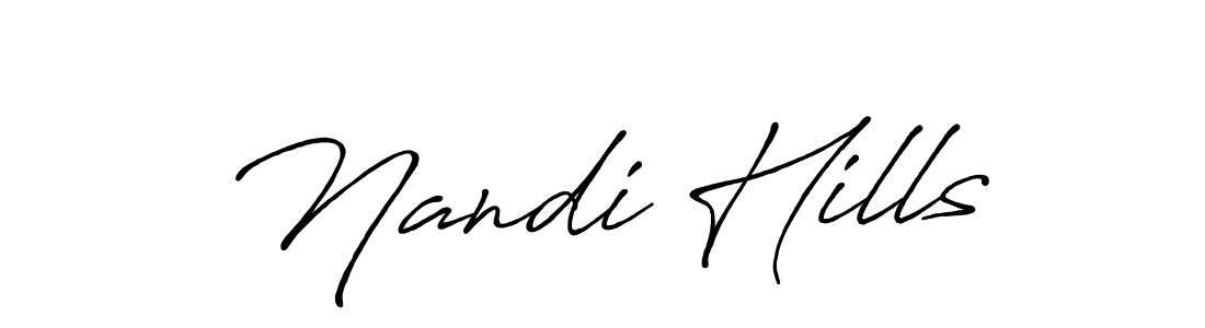 Check out images of Autograph of Nandi Hills name. Actor Nandi Hills Signature Style. Antro_Vectra_Bolder is a professional sign style online. Nandi Hills signature style 7 images and pictures png
