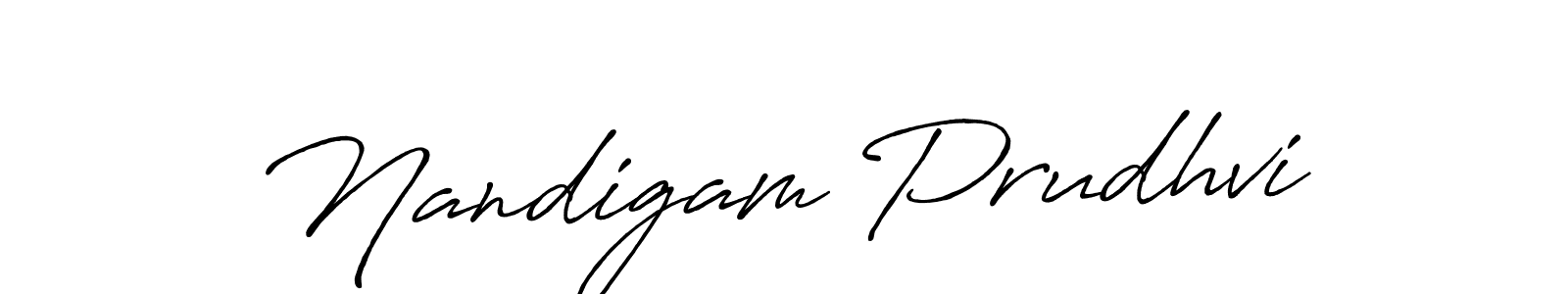 How to make Nandigam Prudhvi signature? Antro_Vectra_Bolder is a professional autograph style. Create handwritten signature for Nandigam Prudhvi name. Nandigam Prudhvi signature style 7 images and pictures png