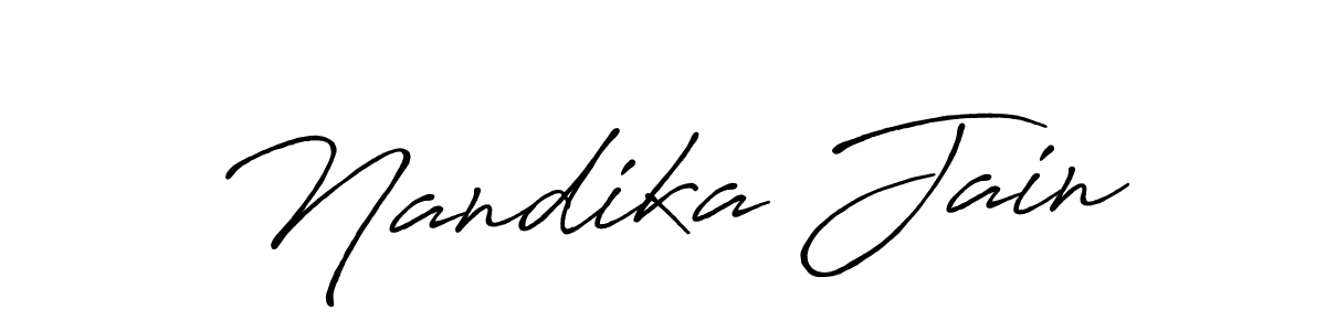 You can use this online signature creator to create a handwritten signature for the name Nandika Jain. This is the best online autograph maker. Nandika Jain signature style 7 images and pictures png