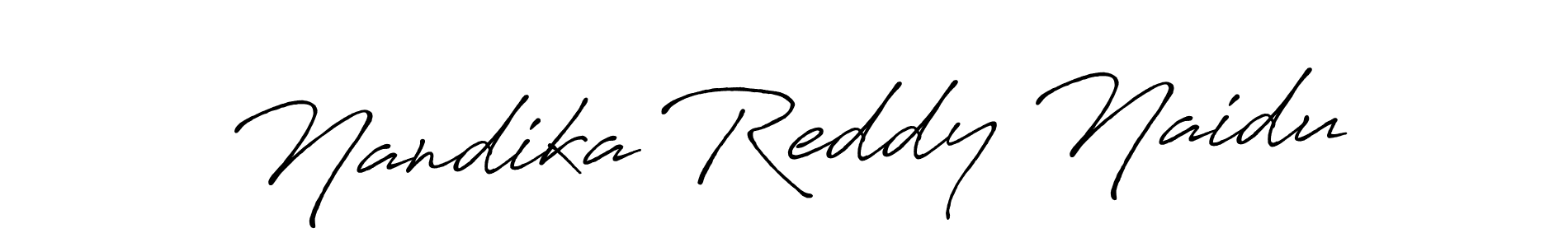 Antro_Vectra_Bolder is a professional signature style that is perfect for those who want to add a touch of class to their signature. It is also a great choice for those who want to make their signature more unique. Get Nandika Reddy Naidu name to fancy signature for free. Nandika Reddy Naidu signature style 7 images and pictures png