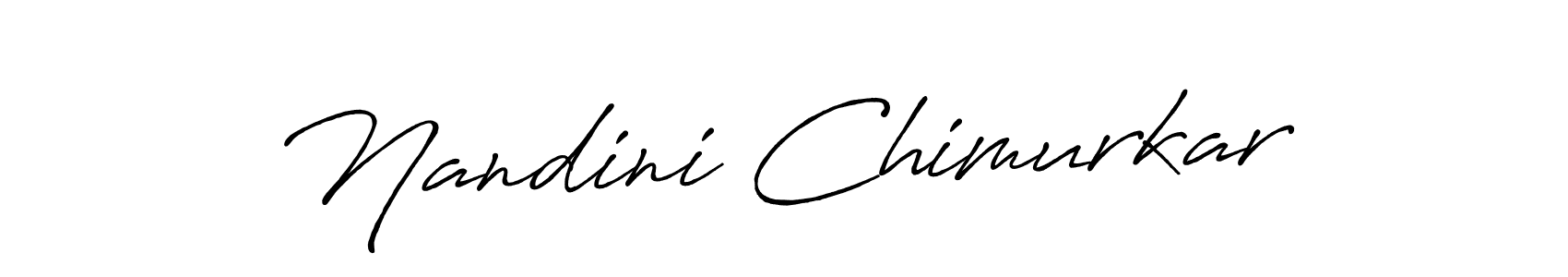 The best way (Antro_Vectra_Bolder) to make a short signature is to pick only two or three words in your name. The name Nandini Chimurkar include a total of six letters. For converting this name. Nandini Chimurkar signature style 7 images and pictures png