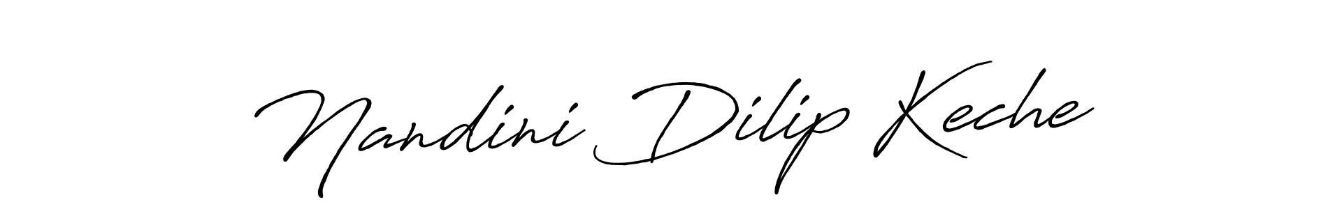 How to make Nandini Dilip Keche name signature. Use Antro_Vectra_Bolder style for creating short signs online. This is the latest handwritten sign. Nandini Dilip Keche signature style 7 images and pictures png