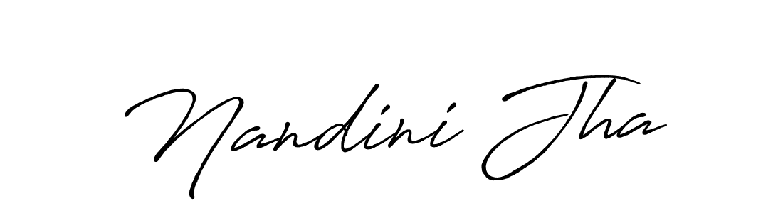 How to make Nandini Jha name signature. Use Antro_Vectra_Bolder style for creating short signs online. This is the latest handwritten sign. Nandini Jha signature style 7 images and pictures png
