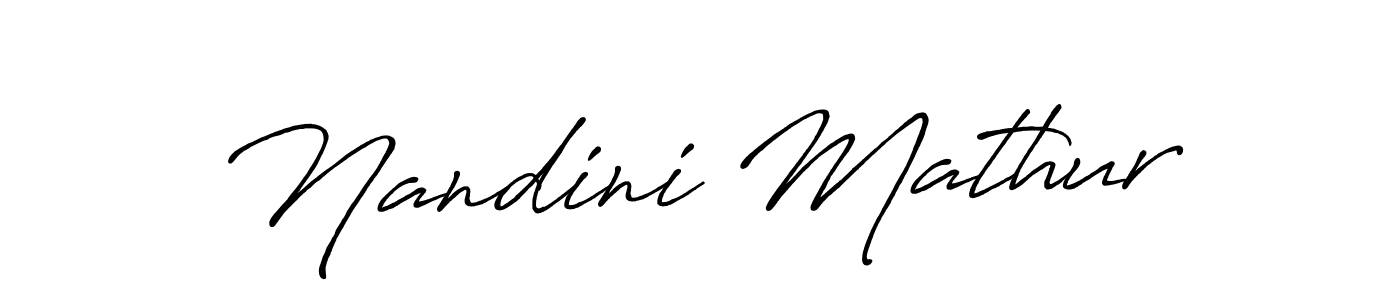 Use a signature maker to create a handwritten signature online. With this signature software, you can design (Antro_Vectra_Bolder) your own signature for name Nandini Mathur. Nandini Mathur signature style 7 images and pictures png