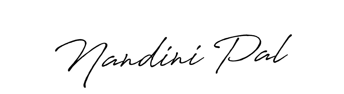 How to make Nandini Pal name signature. Use Antro_Vectra_Bolder style for creating short signs online. This is the latest handwritten sign. Nandini Pal signature style 7 images and pictures png