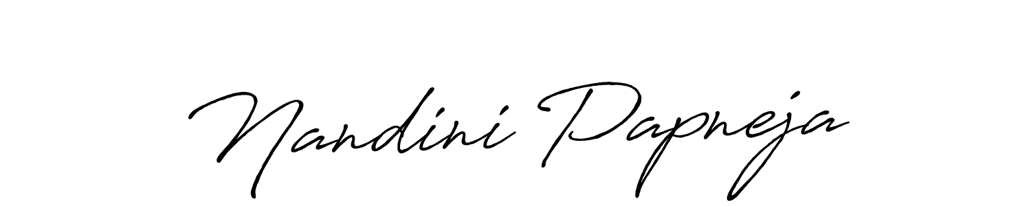 You can use this online signature creator to create a handwritten signature for the name Nandini Papneja. This is the best online autograph maker. Nandini Papneja signature style 7 images and pictures png