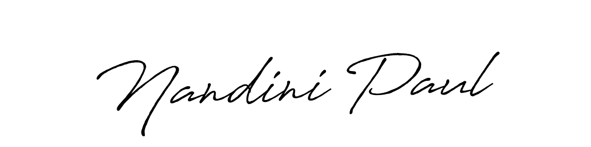 Nandini Paul stylish signature style. Best Handwritten Sign (Antro_Vectra_Bolder) for my name. Handwritten Signature Collection Ideas for my name Nandini Paul. Nandini Paul signature style 7 images and pictures png