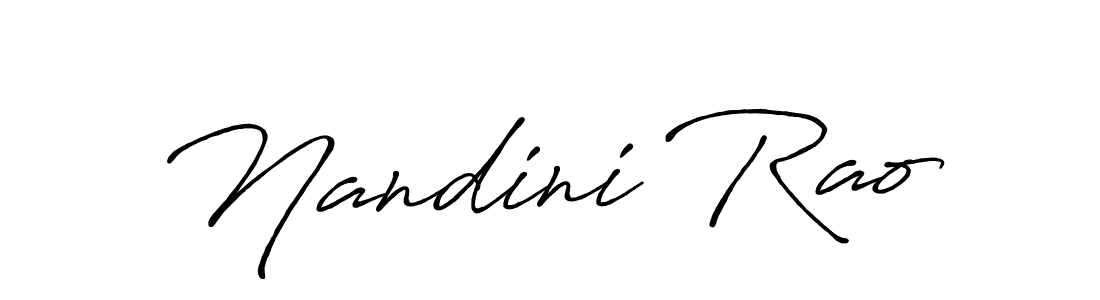 How to make Nandini Rao name signature. Use Antro_Vectra_Bolder style for creating short signs online. This is the latest handwritten sign. Nandini Rao signature style 7 images and pictures png