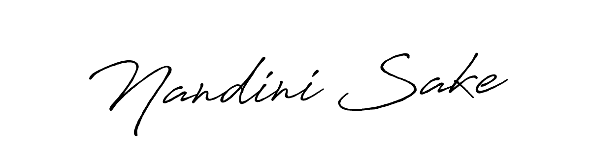 You can use this online signature creator to create a handwritten signature for the name Nandini Sake. This is the best online autograph maker. Nandini Sake signature style 7 images and pictures png