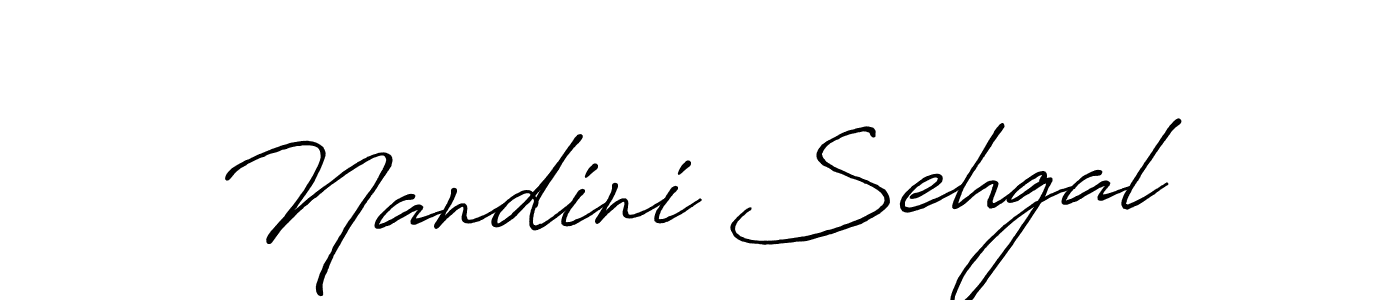 How to make Nandini Sehgal name signature. Use Antro_Vectra_Bolder style for creating short signs online. This is the latest handwritten sign. Nandini Sehgal signature style 7 images and pictures png