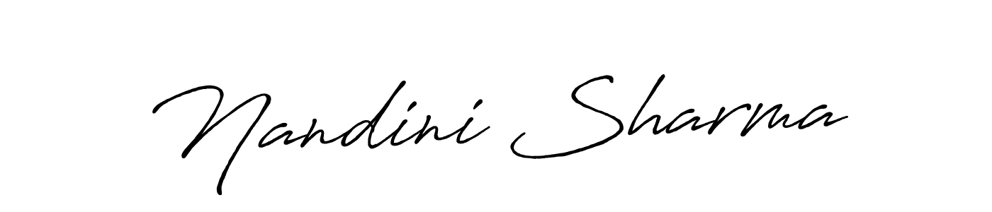 Nandini Sharma stylish signature style. Best Handwritten Sign (Antro_Vectra_Bolder) for my name. Handwritten Signature Collection Ideas for my name Nandini Sharma. Nandini Sharma signature style 7 images and pictures png