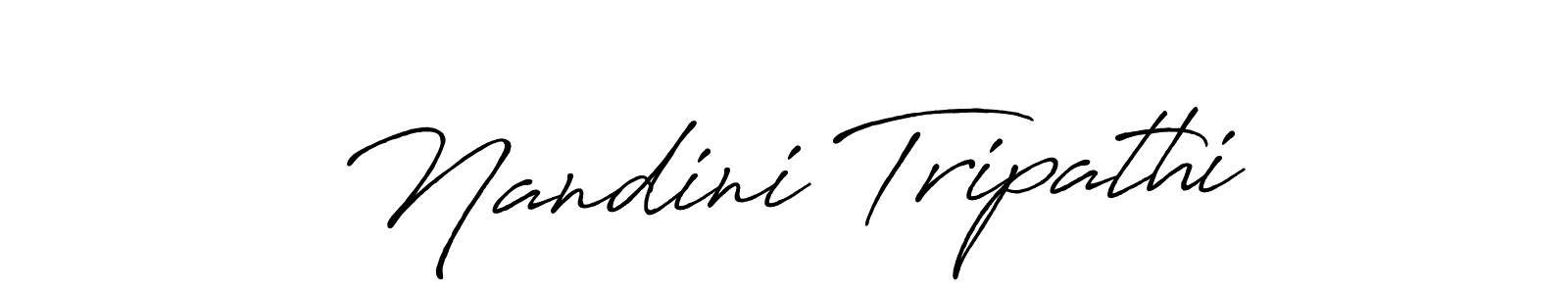 Make a beautiful signature design for name Nandini Tripathi. With this signature (Antro_Vectra_Bolder) style, you can create a handwritten signature for free. Nandini Tripathi signature style 7 images and pictures png