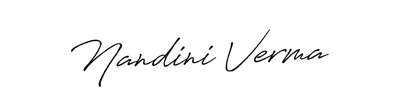 Design your own signature with our free online signature maker. With this signature software, you can create a handwritten (Antro_Vectra_Bolder) signature for name Nandini Verma. Nandini Verma signature style 7 images and pictures png