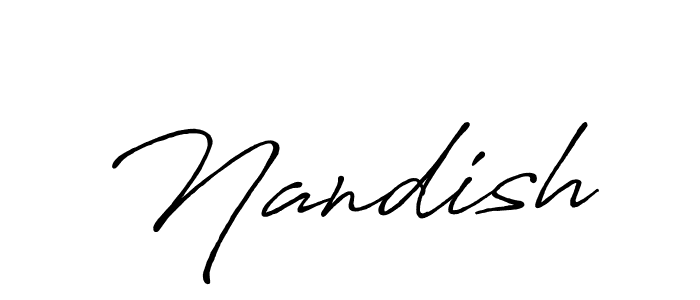 Create a beautiful signature design for name Nandish. With this signature (Antro_Vectra_Bolder) fonts, you can make a handwritten signature for free. Nandish signature style 7 images and pictures png