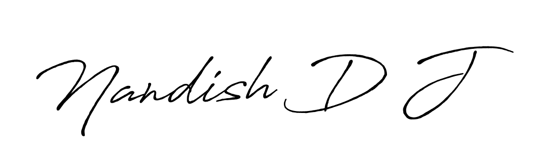 It looks lik you need a new signature style for name Nandish D J. Design unique handwritten (Antro_Vectra_Bolder) signature with our free signature maker in just a few clicks. Nandish D J signature style 7 images and pictures png