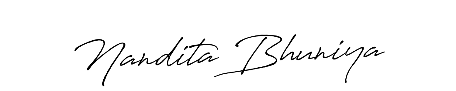 How to make Nandita Bhuniya signature? Antro_Vectra_Bolder is a professional autograph style. Create handwritten signature for Nandita Bhuniya name. Nandita Bhuniya signature style 7 images and pictures png