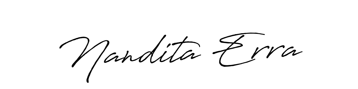 How to make Nandita Erra signature? Antro_Vectra_Bolder is a professional autograph style. Create handwritten signature for Nandita Erra name. Nandita Erra signature style 7 images and pictures png