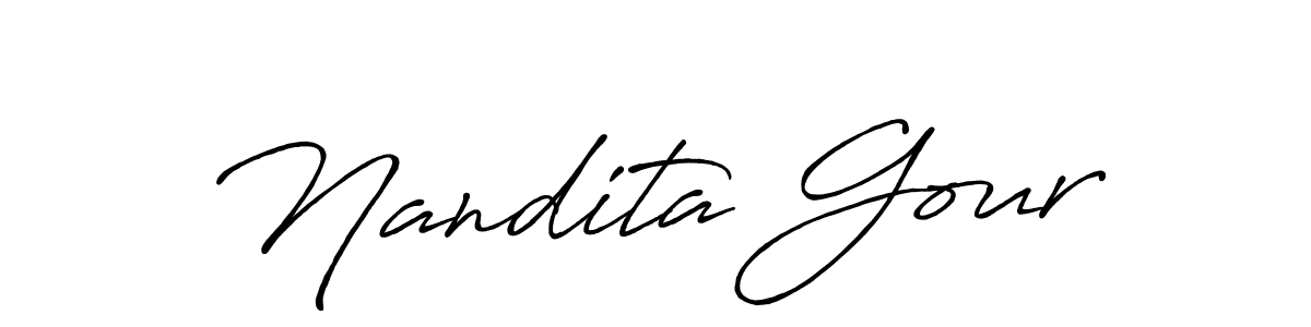 Also we have Nandita Gour name is the best signature style. Create professional handwritten signature collection using Antro_Vectra_Bolder autograph style. Nandita Gour signature style 7 images and pictures png