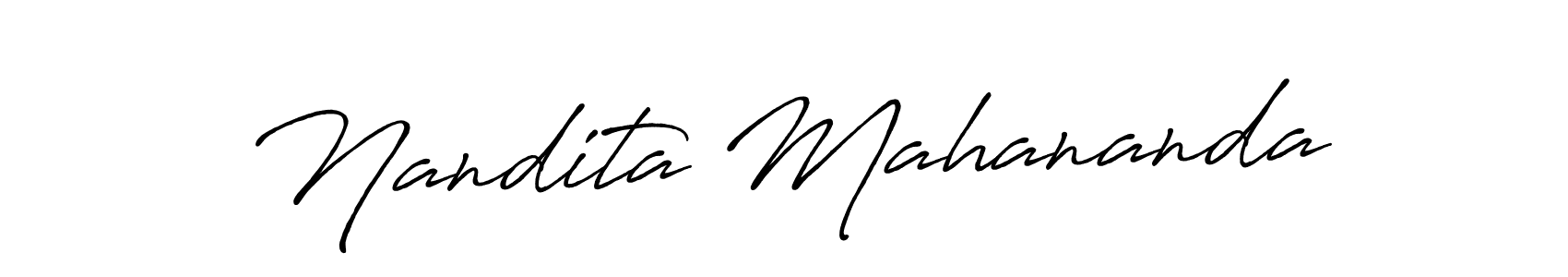Similarly Antro_Vectra_Bolder is the best handwritten signature design. Signature creator online .You can use it as an online autograph creator for name Nandita Mahananda. Nandita Mahananda signature style 7 images and pictures png