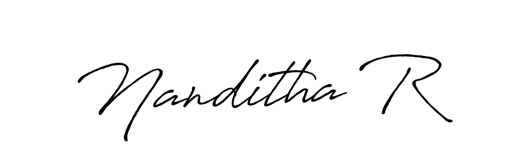 Also we have Nanditha R name is the best signature style. Create professional handwritten signature collection using Antro_Vectra_Bolder autograph style. Nanditha R signature style 7 images and pictures png