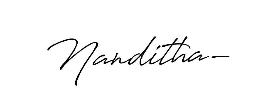 Make a beautiful signature design for name Nanditha-. Use this online signature maker to create a handwritten signature for free. Nanditha- signature style 7 images and pictures png