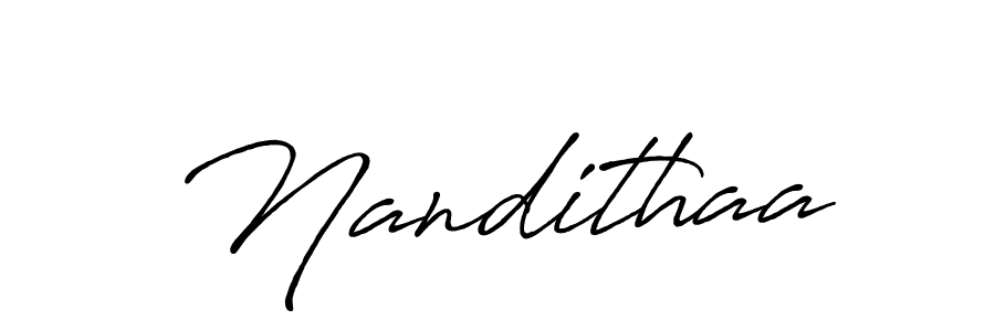 Also You can easily find your signature by using the search form. We will create Nandithaa name handwritten signature images for you free of cost using Antro_Vectra_Bolder sign style. Nandithaa signature style 7 images and pictures png