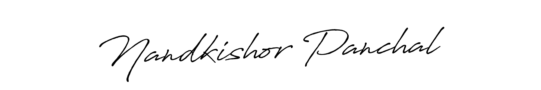 Nandkishor Panchal stylish signature style. Best Handwritten Sign (Antro_Vectra_Bolder) for my name. Handwritten Signature Collection Ideas for my name Nandkishor Panchal. Nandkishor Panchal signature style 7 images and pictures png