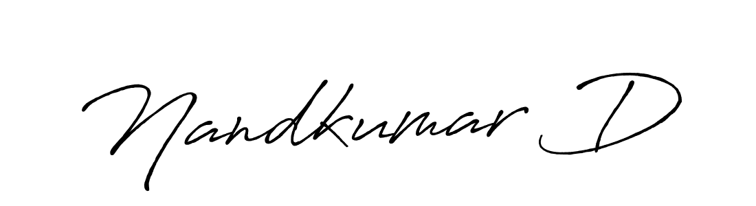How to make Nandkumar D signature? Antro_Vectra_Bolder is a professional autograph style. Create handwritten signature for Nandkumar D name. Nandkumar D signature style 7 images and pictures png