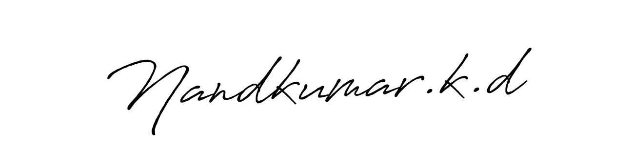 You should practise on your own different ways (Antro_Vectra_Bolder) to write your name (Nandkumar.k.d) in signature. don't let someone else do it for you. Nandkumar.k.d signature style 7 images and pictures png