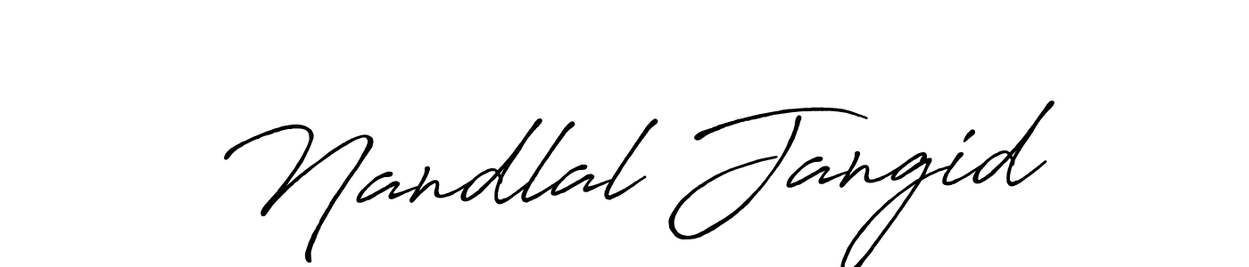 Similarly Antro_Vectra_Bolder is the best handwritten signature design. Signature creator online .You can use it as an online autograph creator for name Nandlal Jangid. Nandlal Jangid signature style 7 images and pictures png