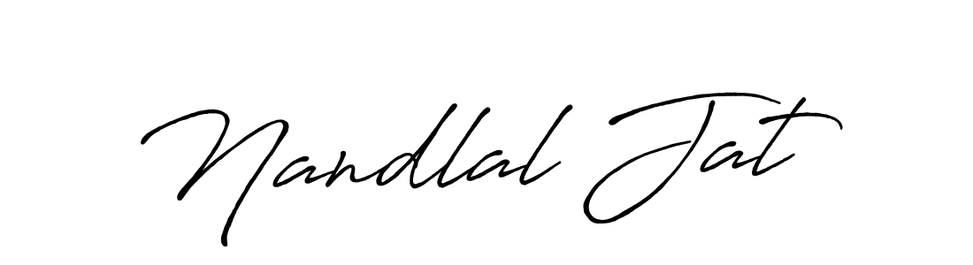 Nandlal Jat stylish signature style. Best Handwritten Sign (Antro_Vectra_Bolder) for my name. Handwritten Signature Collection Ideas for my name Nandlal Jat. Nandlal Jat signature style 7 images and pictures png