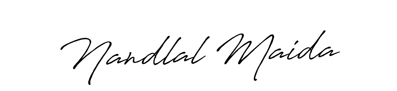 You can use this online signature creator to create a handwritten signature for the name Nandlal Maida. This is the best online autograph maker. Nandlal Maida signature style 7 images and pictures png