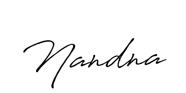 Nandna stylish signature style. Best Handwritten Sign (Antro_Vectra_Bolder) for my name. Handwritten Signature Collection Ideas for my name Nandna. Nandna signature style 7 images and pictures png