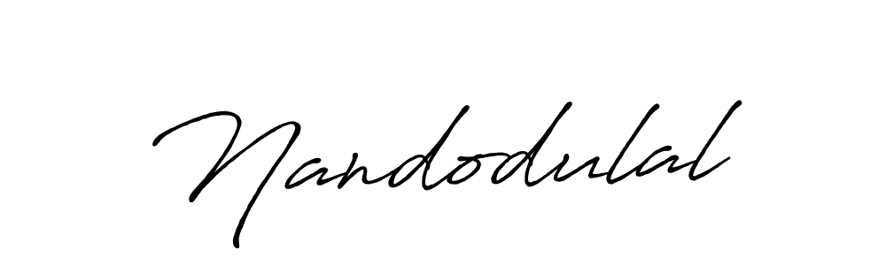 How to make Nandodulal signature? Antro_Vectra_Bolder is a professional autograph style. Create handwritten signature for Nandodulal name. Nandodulal signature style 7 images and pictures png