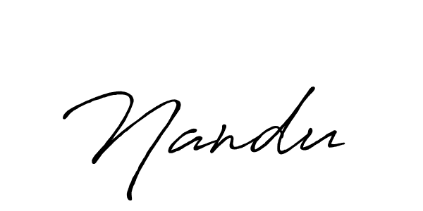 Design your own signature with our free online signature maker. With this signature software, you can create a handwritten (Antro_Vectra_Bolder) signature for name Nandu . Nandu  signature style 7 images and pictures png