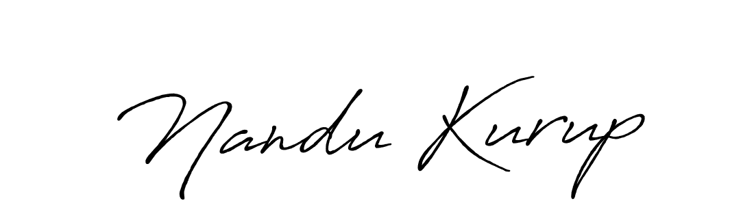 Create a beautiful signature design for name Nandu Kurup. With this signature (Antro_Vectra_Bolder) fonts, you can make a handwritten signature for free. Nandu Kurup signature style 7 images and pictures png