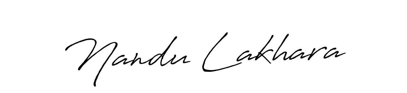 Also we have Nandu Lakhara name is the best signature style. Create professional handwritten signature collection using Antro_Vectra_Bolder autograph style. Nandu Lakhara signature style 7 images and pictures png