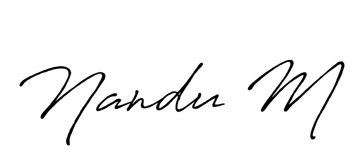 Once you've used our free online signature maker to create your best signature Antro_Vectra_Bolder style, it's time to enjoy all of the benefits that Nandu M name signing documents. Nandu M signature style 7 images and pictures png