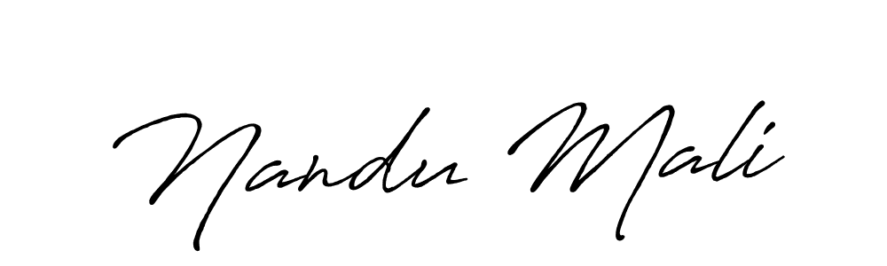 You should practise on your own different ways (Antro_Vectra_Bolder) to write your name (Nandu Mali) in signature. don't let someone else do it for you. Nandu Mali signature style 7 images and pictures png