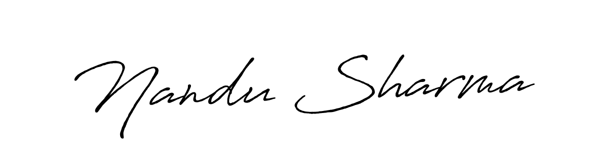 You can use this online signature creator to create a handwritten signature for the name Nandu Sharma. This is the best online autograph maker. Nandu Sharma signature style 7 images and pictures png