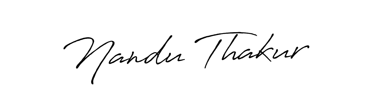 Similarly Antro_Vectra_Bolder is the best handwritten signature design. Signature creator online .You can use it as an online autograph creator for name Nandu Thakur. Nandu Thakur signature style 7 images and pictures png
