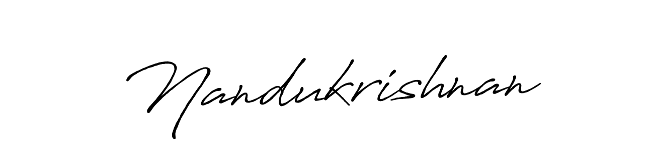 Also we have Nandukrishnan name is the best signature style. Create professional handwritten signature collection using Antro_Vectra_Bolder autograph style. Nandukrishnan signature style 7 images and pictures png