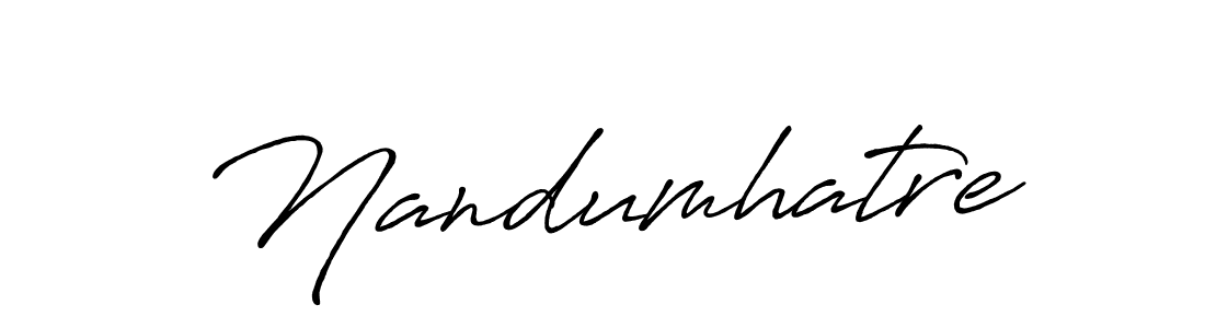 Nandumhatre stylish signature style. Best Handwritten Sign (Antro_Vectra_Bolder) for my name. Handwritten Signature Collection Ideas for my name Nandumhatre. Nandumhatre signature style 7 images and pictures png