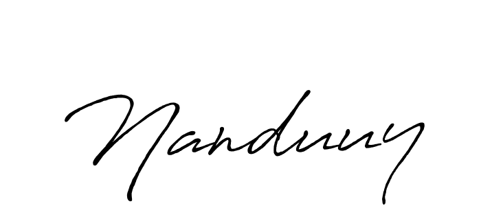 You can use this online signature creator to create a handwritten signature for the name Nanduuy. This is the best online autograph maker. Nanduuy signature style 7 images and pictures png