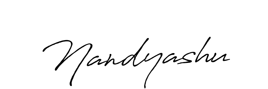 Also we have Nandyashu name is the best signature style. Create professional handwritten signature collection using Antro_Vectra_Bolder autograph style. Nandyashu signature style 7 images and pictures png